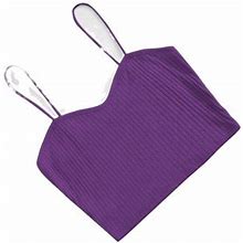 Casual Plain Spaghetti Strap Cami Purple Women Tank Tops & Camis (Women's)