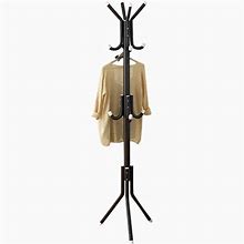 Standing Coat Rack Metal Free-Standing Coat Rack 3 Layers Free Standing Hall Tree With 12 Hooks Space Saving Cloth Hanger Stand Multifunctional Hand-Bag Holder For For Hanging Jacket Hat Cloth Scarf