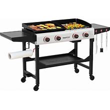 Royal Gourmet GD403 4-Burner Portable Flat Top Gas Grill And Griddle Combo With Folding Legs, 48,000 BTU, For Outdoor Cooking While Camping Or