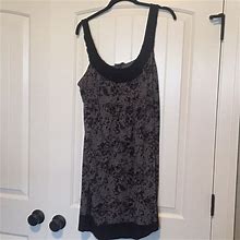Loft Dresses | Ann Taylor Loft Empire Waist Dress In Gray/Black | Color: Black/Gray | Size: Xl