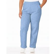 Blair Zip-Pocket Pull-On Fleece Pants - Denim - XS - Misses