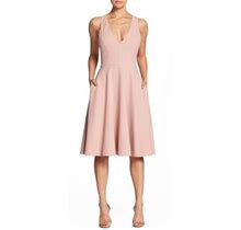 Dress The Population Catalina Fit & Flare Cocktail Dress In Blush At Nordstrom, Size Medium