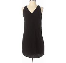 Old Navy Casual Dress - Mini V-Neck Sleeveless: Black Solid Dresses - Women's Size X-Small