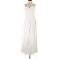 Azazie Cocktail Dress - A-Line Sweetheart Sleeveless: Ivory Print Dresses - Women's Size 0