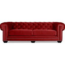 Nativa Interiors Cornell Chesterfield Tufted 103 Inch Sofa In Red