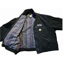 Carhartt Jacket Men 3Xl Black Detroit Duck Cloth Blanket Lined Made
