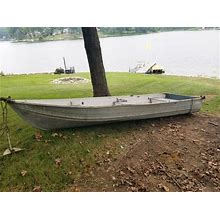 Vintage Montgomery Wards Sea King Aluminum 14' Fishing Out Board Boat Rowboat