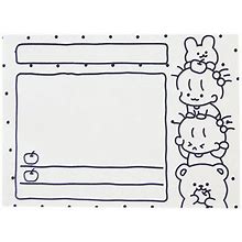 Cute Cartoon Pattern Note With Non Adhesive For School Student Office Stationery