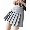 Avodova Women Skirt High-Waist Half-Dress Slimming A-Line Patchwork Fall Spring Warm Pleated Girl Skirt
