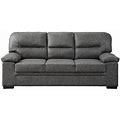 Lexicon Michigan Microfiber Sofa In Dark Gray