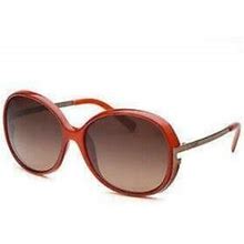 Fendi Fs5207-621 Round Burnt Orange Sunglasses