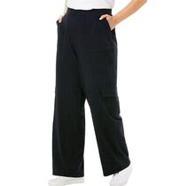 Plus Size Women's Pull-On Knit Cargo Pant By Woman Within In Black (Size 18/20)