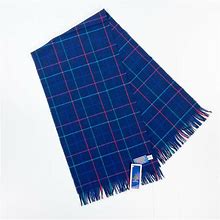 Pendleton Accessories | Vintage Pendleton 100% Virgin Wool Blue Tartan Fringe Scarf Brand New | Color: Blue | Size: Os