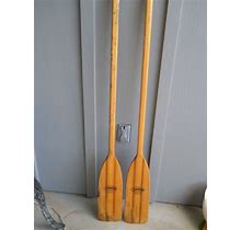 Pair Feather Brand 58-1/2"X5-3/4" Solid Wood Paddles Oars Caviness Woodworking
