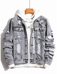 Image result for denim jacket with hoodie