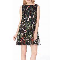 Tahari Asl Embroidered Floral Shift Dress For Woman Size 6 $148