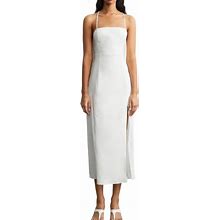 Zara Dresses | Zara White Linen Midi Dress | Color: White | Size: S