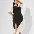 Torrid Dresses | Torrid Black & White Maxi Studio Knit Mix Print Dress Size 2 | Color: Black/White | Size: 2X