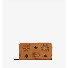 MCM Zip Around Wallet In Maxi Visetos - Brown - Wallets Size LRG