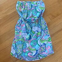 Lilly Pulitzer Dresses | Lilly Pulitzer Strapless Dress Small | Color: Blue | Size: S
