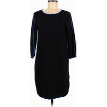 Cynthia Rowley TJX Casual Dress - Shift Crew Neck 3/4 Sleeve: Black Dresses - Women's Size 6