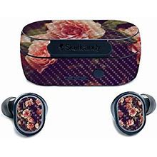Mightyskins Carbon Fiber Skin For Skullcandy Sesh True Wireless Earbuds - Vintage Roses | Protective, Durable Textured Carbon Fiber Finish | Easy To Apply, Remove, And Change Styles | Made In The USA
