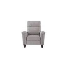 Aragon Light Gray Chenille Upholstered Push Back Reclining Chair