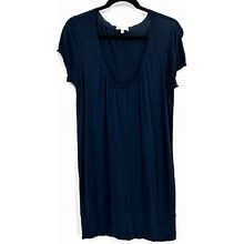 Vince Dresses | Vince Navy Blue Scoop Neck Stretch Comfy Lightweight Summer Dress Size Medium | Color: Blue | Size: M