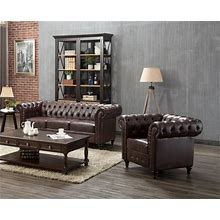 US Pride Furniture Teressa 2 Piece Living Room Set Sofa Chair