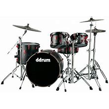 Ddrum Hybrid 5 Player 5-Pc Acoustic/Electric Drum Set - Satin Black -