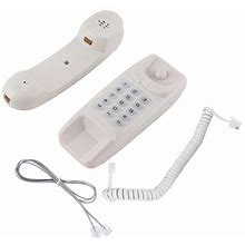 Wall Mount Landline Telephone Extension For Hotel And Home,Flash And Mute Function With Last Number Redial(White)