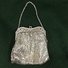 Whiting & Davis Silver Mesh Evening Bag Purse Vintage Classic