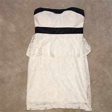 Forever 21 Dresses | Strapless Floral Dress | Color: Cream | Size: Sp