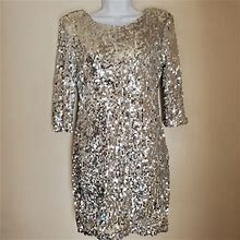 Blaque Label Dresses | Blaque Label Silver Supernova Sequin Dress | Color: Silver | Size: M