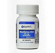 Reliable-1 Laboratories Meclizine Hcl Antiemetic Tablets 25 Mg 100 Ct