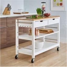 Kitchen Island , White/Natural By Ashley, Furniture > Kitchen And Dining Room > Bar Furniture
