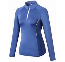 Balems Women Autumn Zipper Long Sleeve Sports Fitness Yoga Training Quick-Drying Clothes Sweater Tops