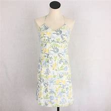 Old Navy Dresses | Old Navy Blue Floral Embroidered Mini Dress Sz 2 | Color: Blue/White | Size: 2