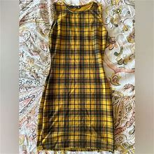 Boohoo Petite Dresses | Boohoo Petites Plaid Mini Dress | Color: Yellow | Size: 0
