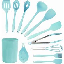 12 Piece Turquoise Silicone Cooking Utensils