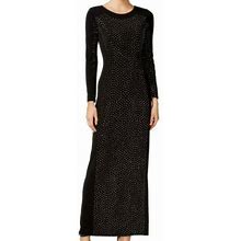Calvin Klein Dresses | New! Calvin Klein Black Beaded Evening Maxi Gown 8 | Color: Black | Size: 8