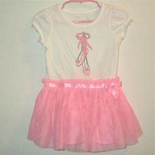 Cherokee Dresses | Cherokee Infants 18 Months Dress Ballerina Pink Netting Skirt Short Sleeves | Color: Pink/White | Size: 18Mb