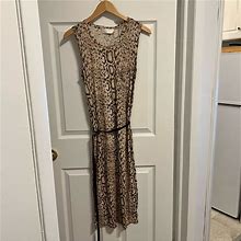 Zimmermann Dresses | Zimmermann Snake Print Cotton Dress | Color: Tan | Size: 0