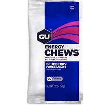 GU Energy Chews, Blueberry Pomegranate Energy Gummies With Electrolytes, Vegan, Gluten-Free, Kosher, And Dairy-Free On-The-Go Energy For Any Workout