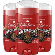 Old Spice Aluminum Free Deodorant For Men, Elklord, 48 Hr. Protection, 3 Oz, 3 Pack