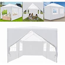 Canopy 10X20 Canopy Tent Popup Instant Tent Outdoor Canopy With Sidewalls Waterproof Gazebo, Outdoor Event Shelter Sun Shade Party Commercial Canopy