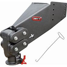 GEN-Y Hitch GH-8046AL Executive Torsion-Flex Rhino Snaplatch Fifth Wheel Pin Box Replacement With Gooseneck 2 5/16" Coupler, 1.5K - 3.5K Pin Weight,