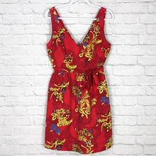 Plenty By Tracy Reese Dresses | Plenty By Tracyreese Botanical Floral Belted Dress | Color: Red/Yellow | Size: 10