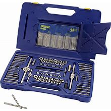 IRWIN Tap And Die Set With Drill Bits, Machine Screw/Sae/Metric, 117-Piece (2637