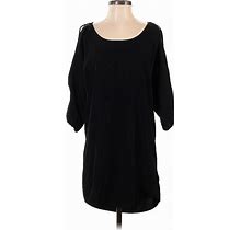 Express Casual Dress - Popover: Black Solid Dresses - Women's Size X-Small